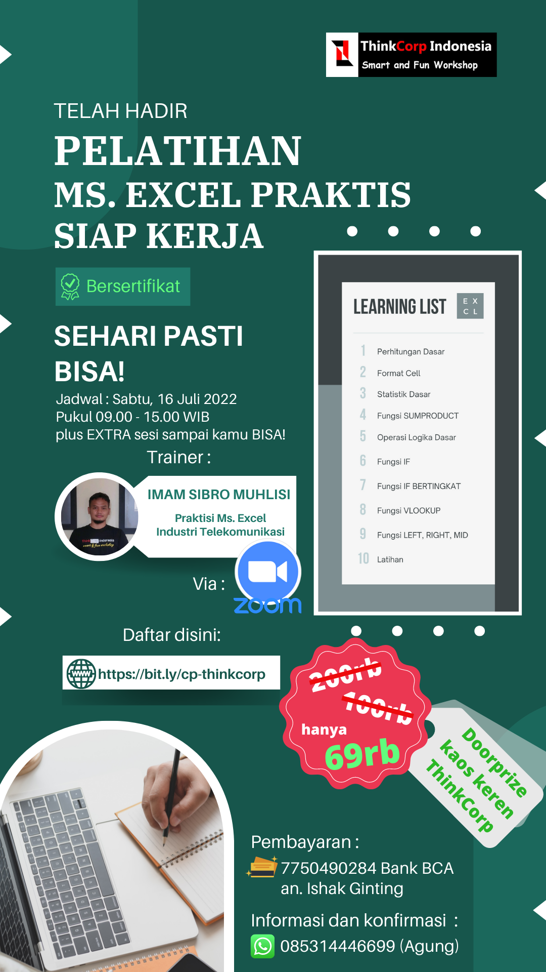 Pelatihan Ms Excel Praktis by ThinkCorp - Thinkcorp Indonesia