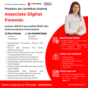 Pelatihan dan Sertifikasi Associate Digital  Forensic BNSP