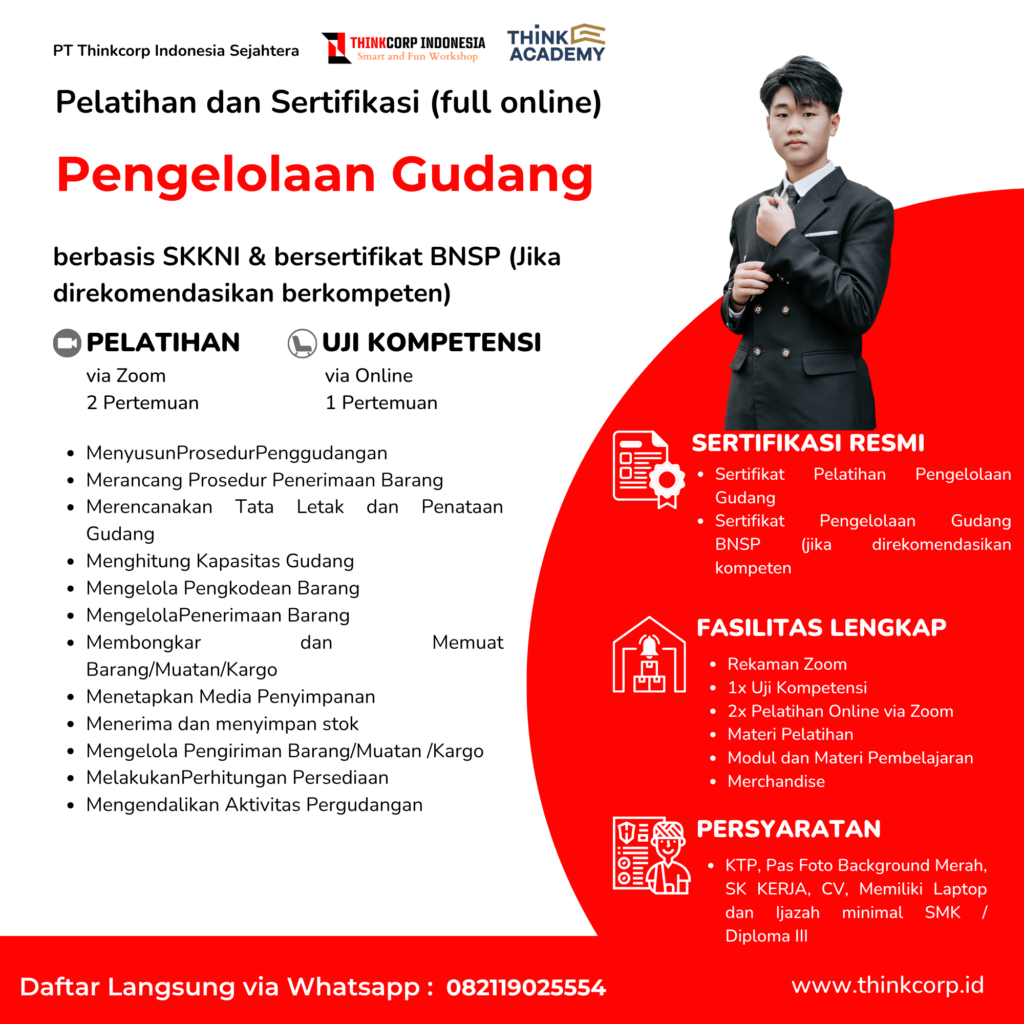 Pelatihan dan Sertifikasi Pengelolaan Gudang BNSP