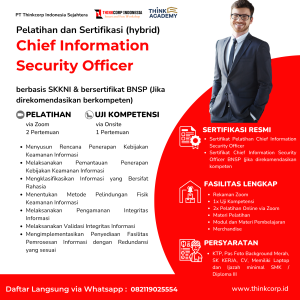 Pelatihan dan Sertifikasi Chief Information Security Officer BNSP