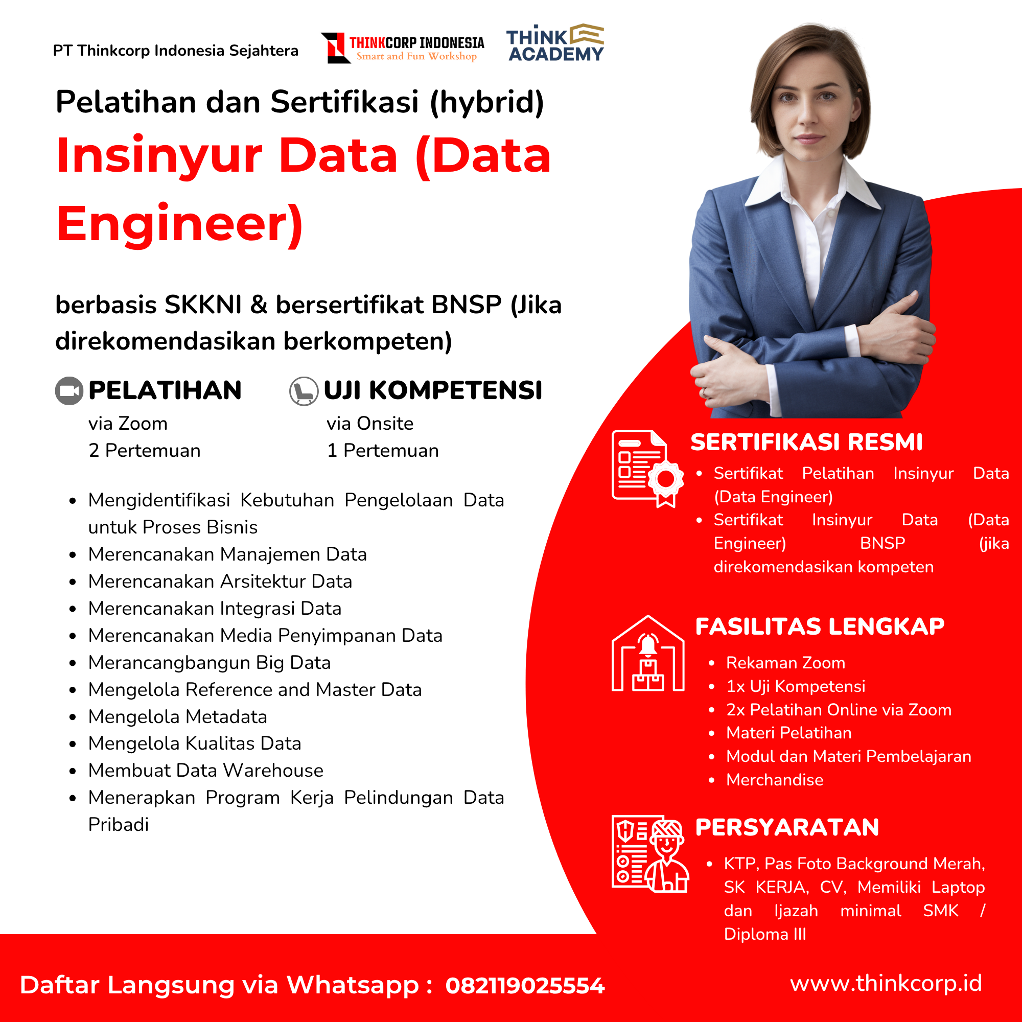 Pelatihan dan Sertifikasi Insinyur Data (Data Engineer) BNSP